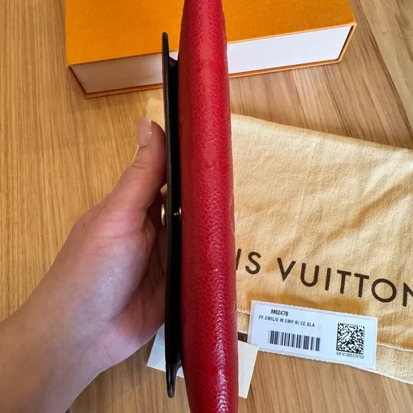 Louis Vuitton Emilie Wallet Cerise Cherry Empreinte Leather Spain w/ COA! - Picture 11 of 16